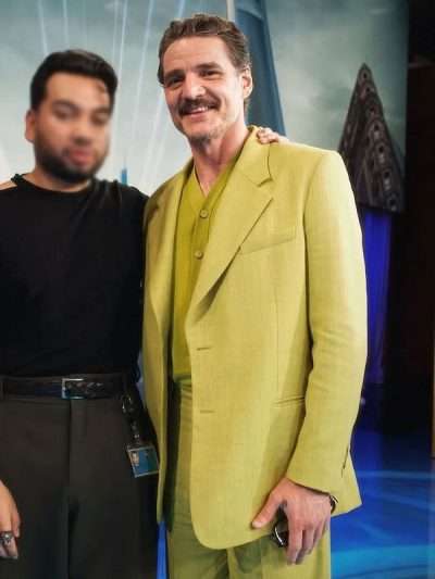 Good Morning America Pedro Pascal Green Suit