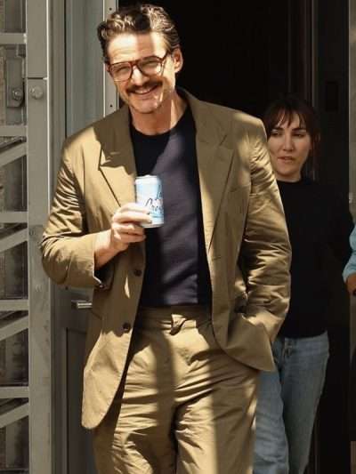 Pedro Pascal NYC Brown Suit