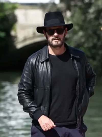 The 82nd Venice International Hugo Becker Leather Jacket