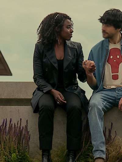 Kirby Howell-Baptiste The Sandman Black Leather Coat