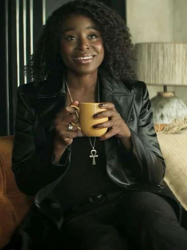 Kirby Howell-Baptiste The Sandman Leather Coat
