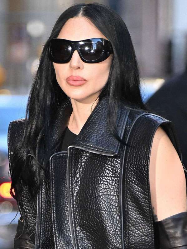 Lady Gaga The Late Show With Stephen Colbert Black Leather Vest