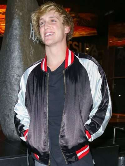 Los Angeles Logan Paul Black and White Bomber Jacket