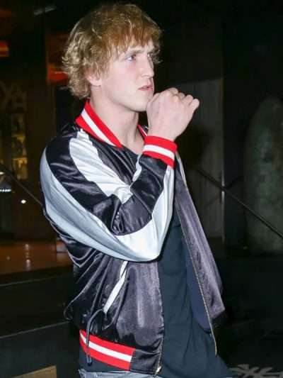 Logan Paul Black and White Varsity Jacket