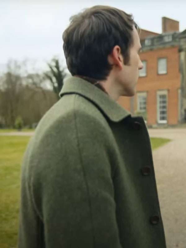 Matthew Lewis Murder Before Evensong S01 Green Wool Coat