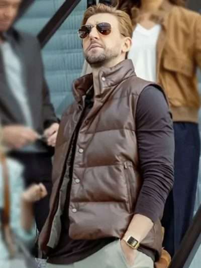 NCIS Tony and Ziva Maximilian Osinski Brown Puffer Vest
