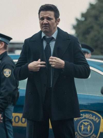 Mayor of Kingstown Mike McLusky Blue Wool Peacoat