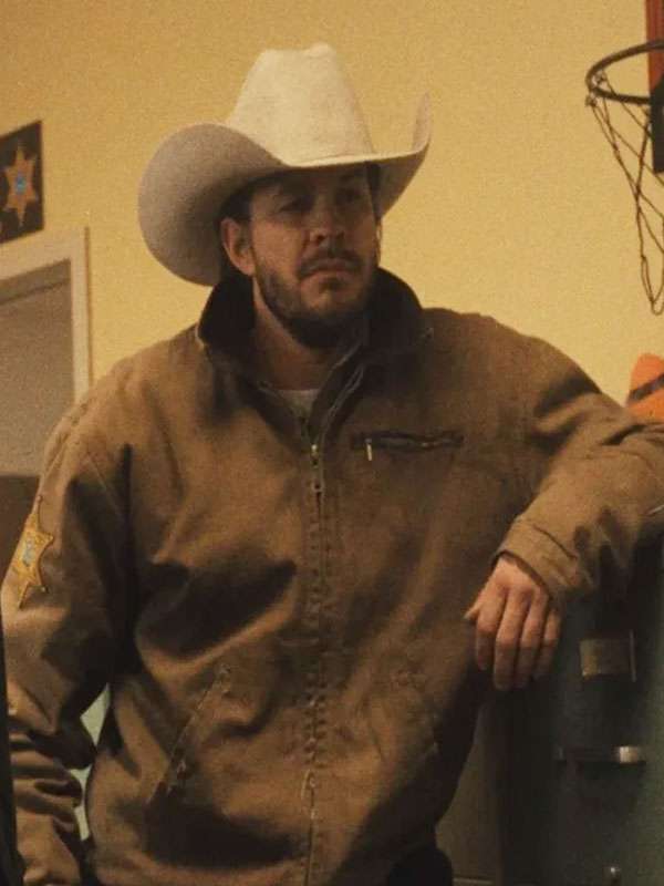 Movie Bad Man Johnny Simmons Brown Jacket
