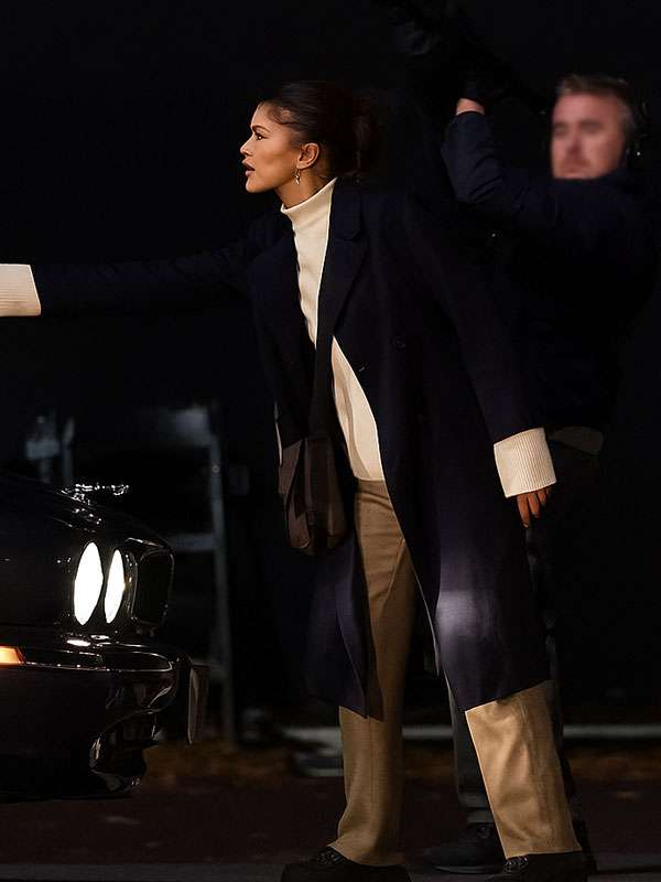 The Drama 2025 Zendaya Black Wool Coat
