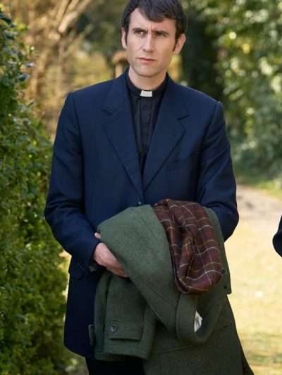 Murder Before Evensong 2025 Matthew Lewis Blue Blazer