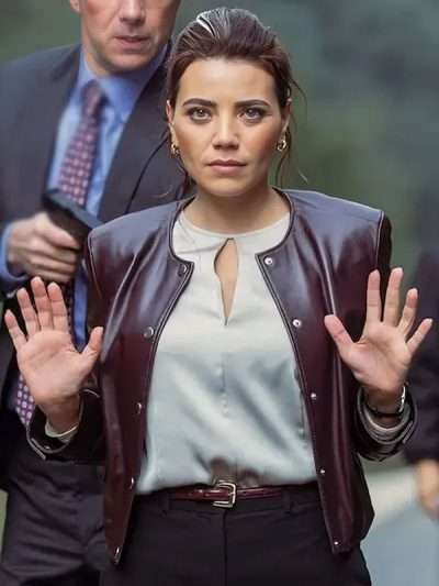 NCIS Tony and Ziva Martine Aranow Maroon Jacket