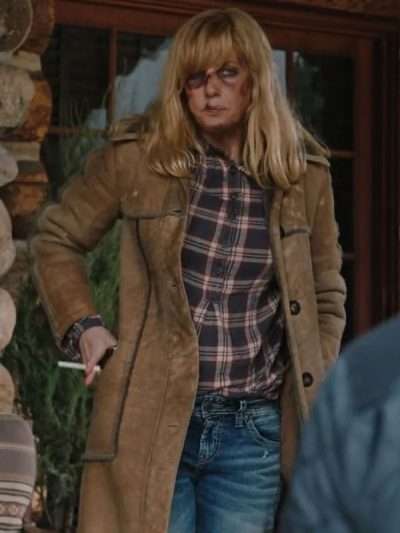 Beth Dutton Brown Suede Leather Coat