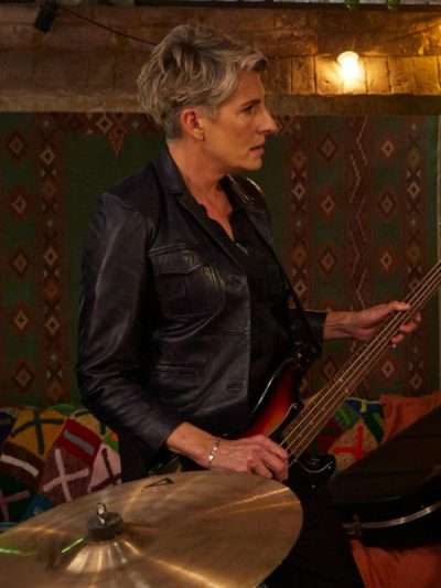 Riot Women 2025 Tamsin Greig Black Leather Jacket