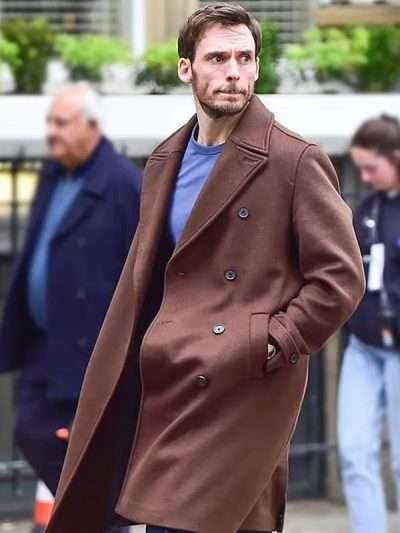 Sam Claflin Lazarus Brown Wool Coat