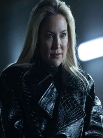Kate Hudson Shell Black Leather Coat