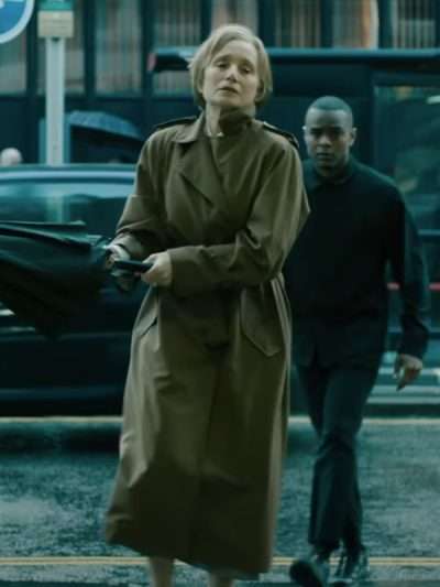Kristin Scott Thomas Slow Horses Brown Coat