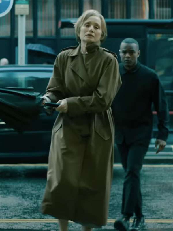 Kristin Scott Thomas Slow Horses Brown Coat
