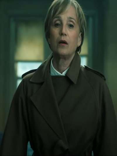 Slow Horses S05 Kristin Scott Thomas Brown Trench Coat