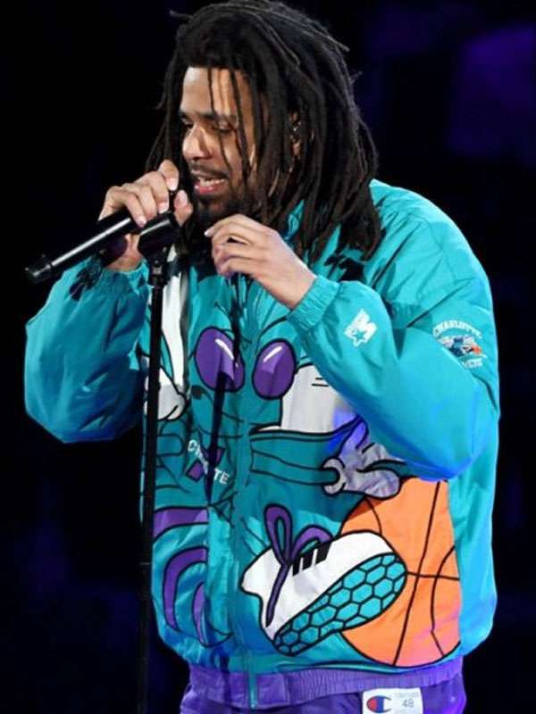 J Cole Vintage Charlotte Hornets Jacket