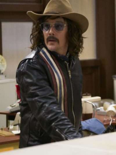 Stockholm Ethan Hawke Stripes Black Leather Jacket