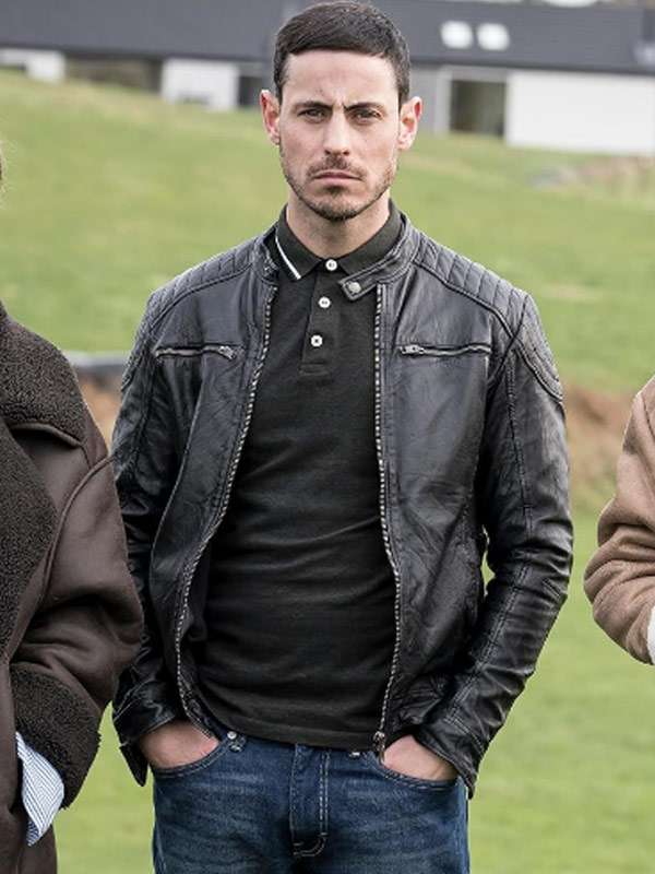 Ellis Brian Markey Black Leather Jacket