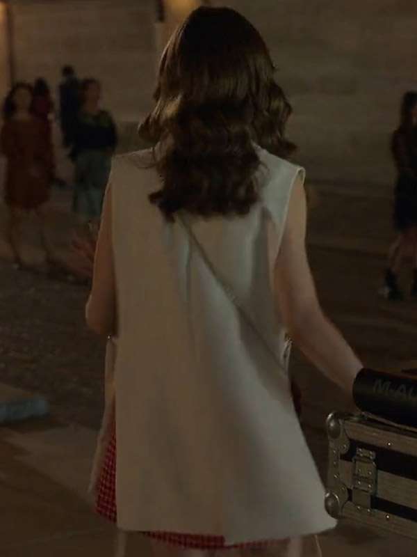 Emily in Paris S02 Emily Cooper White Wool Vest