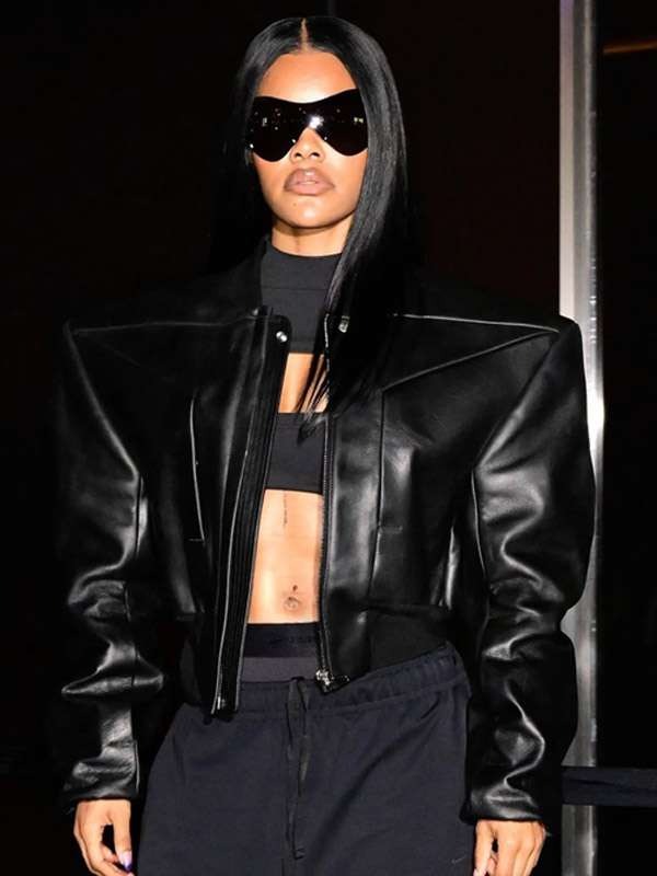 American Singer Teyana Taylor Black Bomber Jacket