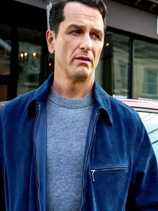 Matthew Rhys The Beast in Me Blue Suede Jacket