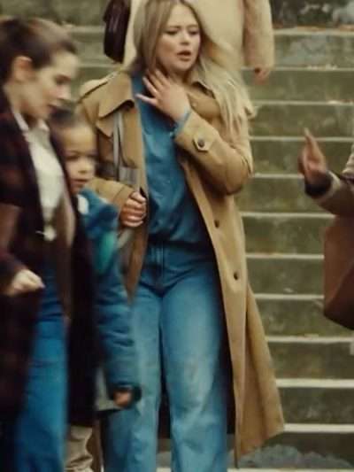 Emily Atack The Rumour 2025 Brown Coat