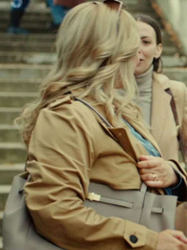 The Rumour 2025 Emily Atack Brown Cotton Coat