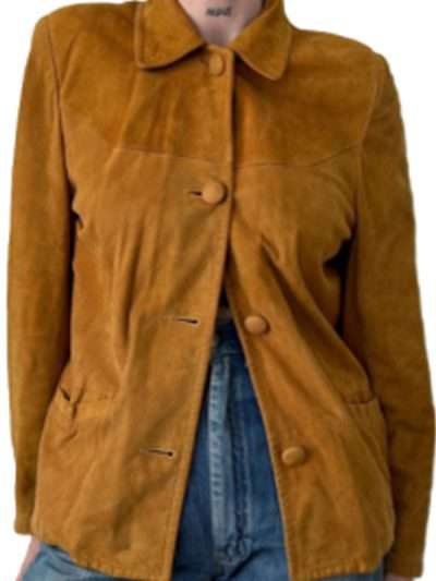 The Rumour 2025 Joanne Whalley Brown Suede Jacket