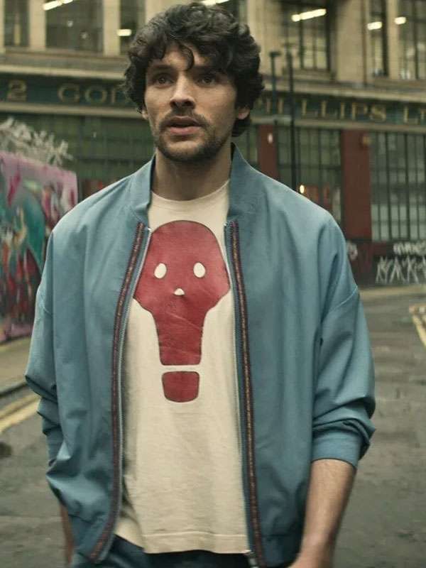 Colin Morgan The Sandman S02 Blue Bomber Jacket