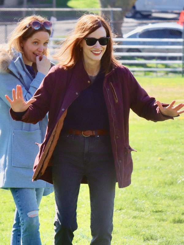 Jessica Chastain The Savant Maroon Jacket