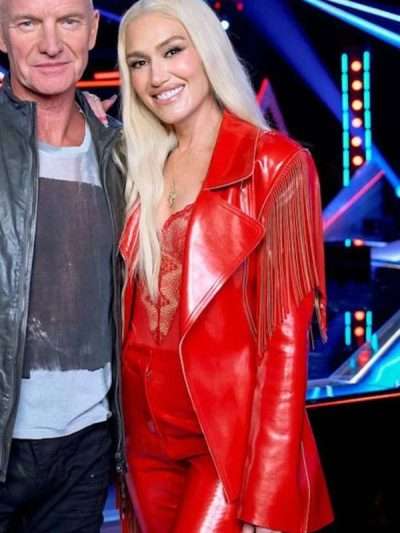 The Voice Season 26 Gwen Stefani Red Leather Blazer