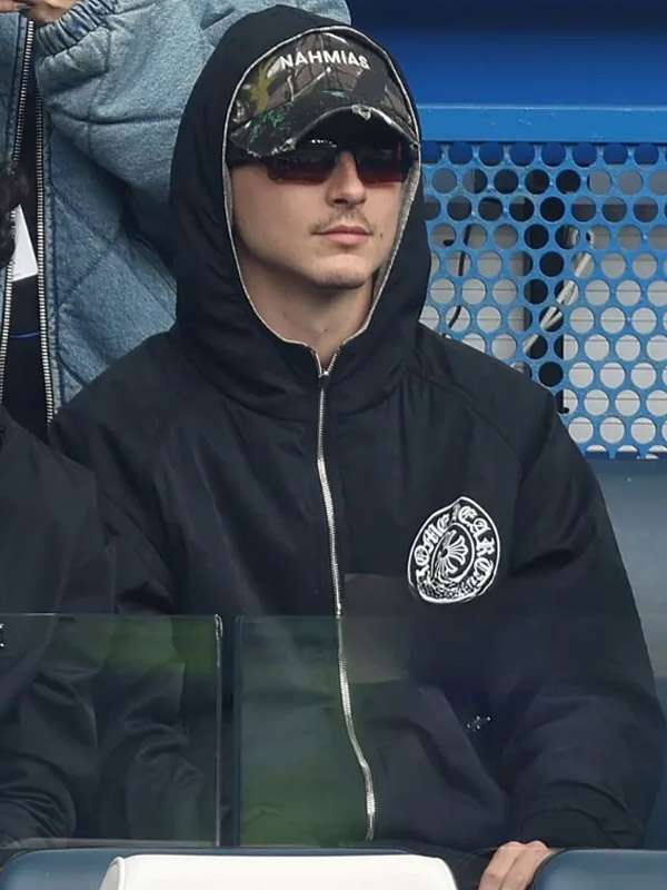 Chelsea Vs Fulham Chest Embroidered Logo Timothee Chalamet Black Hoodie