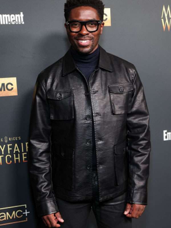 Tongayi Chirisa Mayfair Witches Premiere Black Leather Jacket