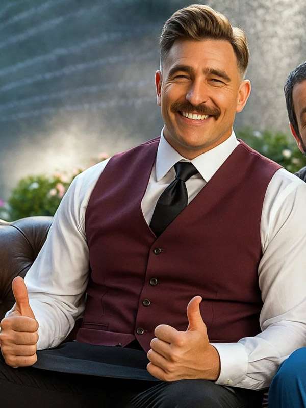 Happy Gilmore 2 2025 Travis Kelce Maroon Vest
