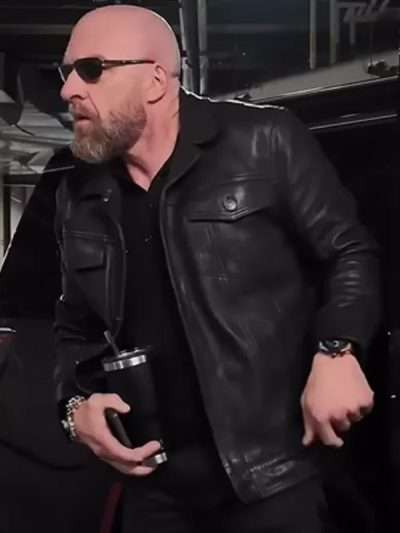 Triple H Wrestlepalooza Black Leather Jacket