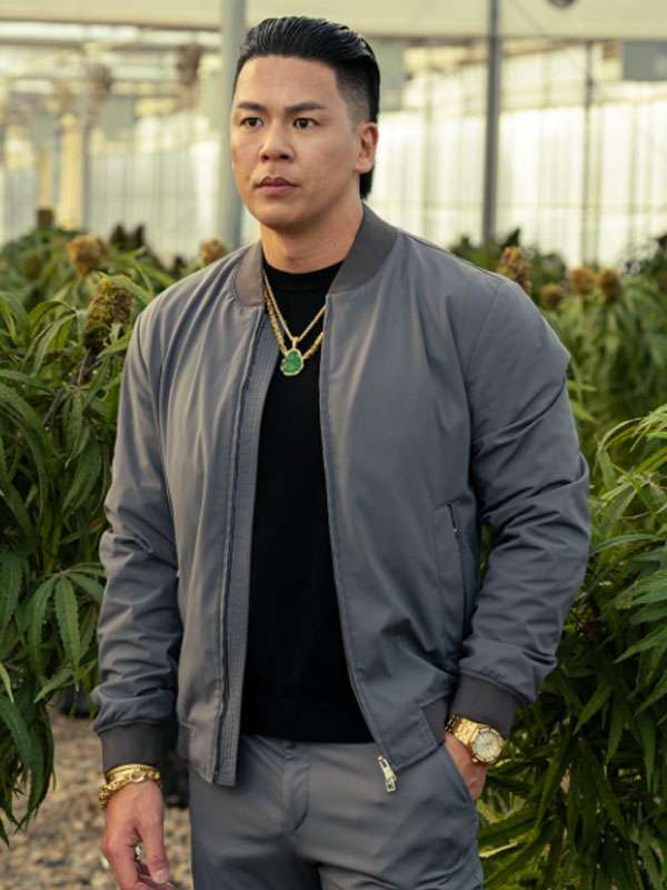 Jackie Ming Tulsa King Grey Bomber Jacket
