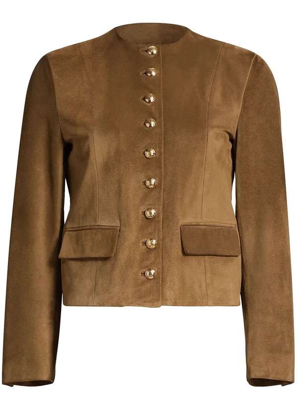 Tulsa King Margaret Devereaux S03 Brown Suede Jacket