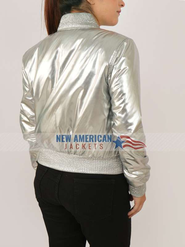 2025 US Open Aryna Sabalenka Silver Cropped Jacket