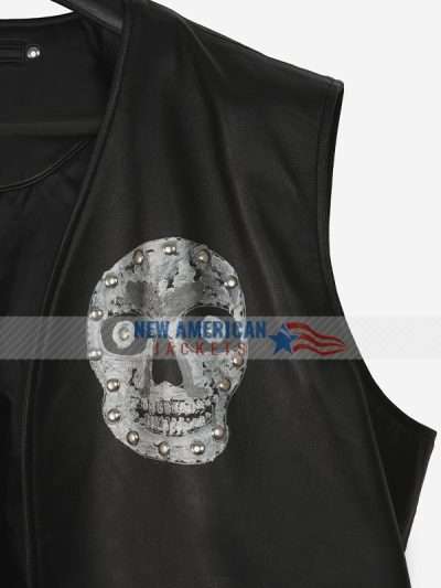 WWE 2K24 Steve Austin Black Leather Vest