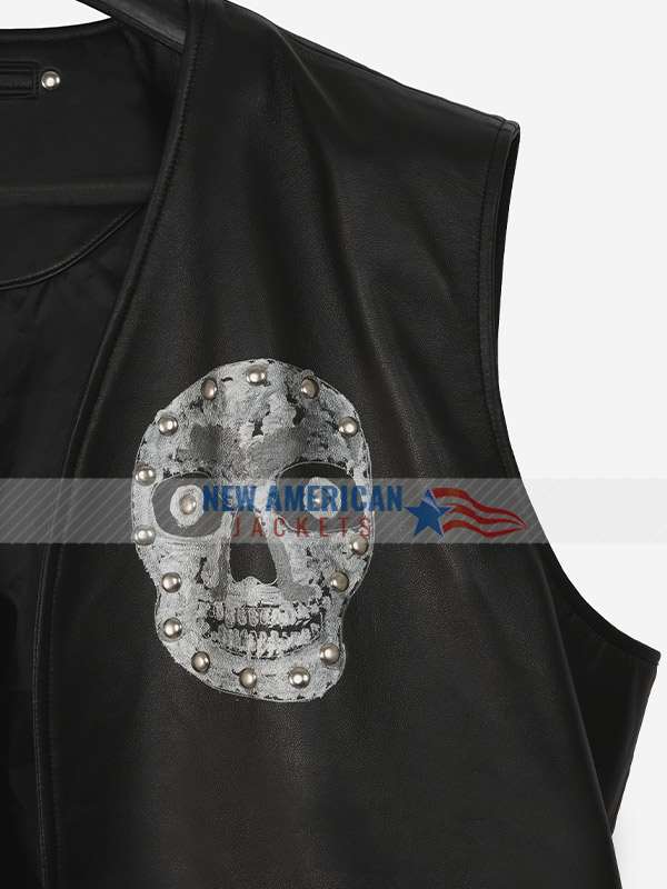 WWE 2K24 Steve Austin Black Leather Vest