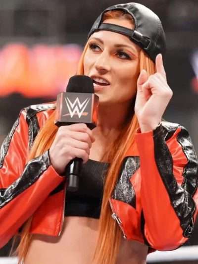 WWE Becky Lynch Red and Black Jacket
