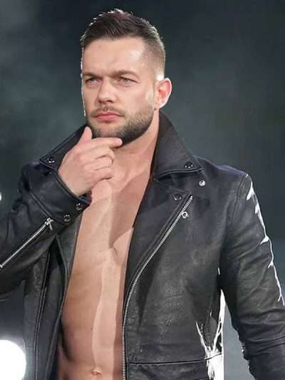 Professional Wrestlers Finn Balor Black Leather Jacket