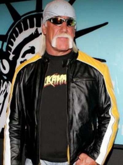 Hulk Hogan Black and Yellow Leather Jacket