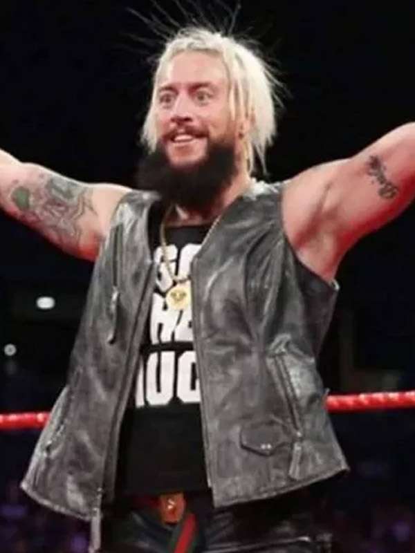 WWE Enzo Amore Black Leather Vest