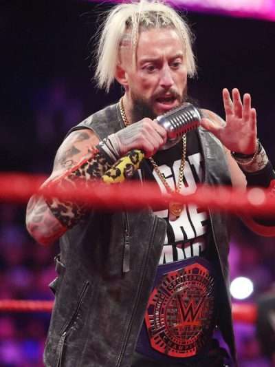 WWE Superstar Professional Wrestler Enzo Amore Black Leather Vest