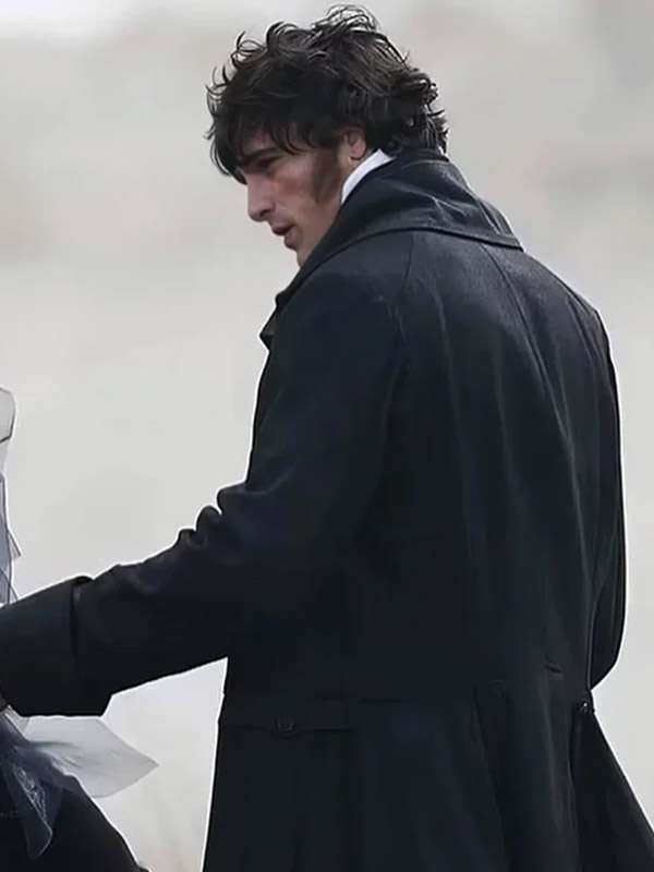 Wuthering Heights Jacob Elordi Black Wool Coat