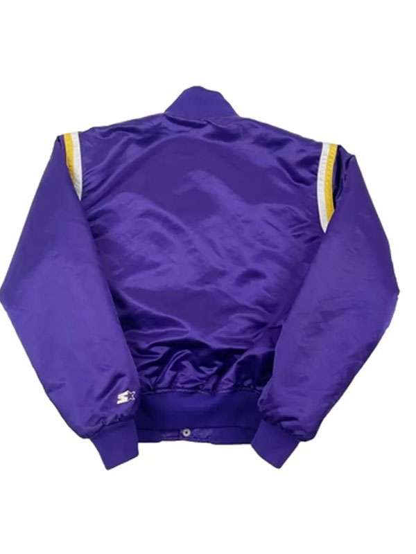 80s Lakers Los Angeles Purple Bomber Jacket